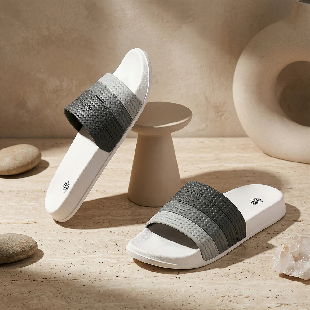 A HA PRIMGO-E Grey Casual Slip on Slides for Men by Liberty - Image 2