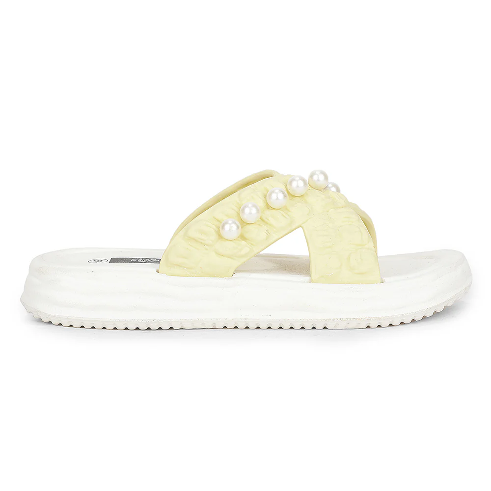 A-HA RESTWALK-2 Mustard Casual Slides For Women By Liberty - Image 4