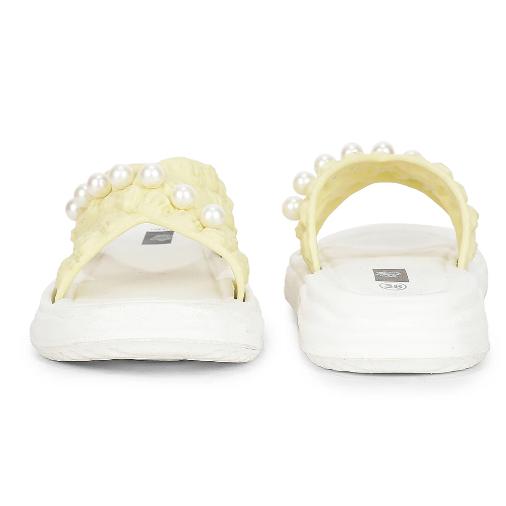 A-HA RESTWALK-2 Mustard Casual Slides For Women By Liberty - Image 8