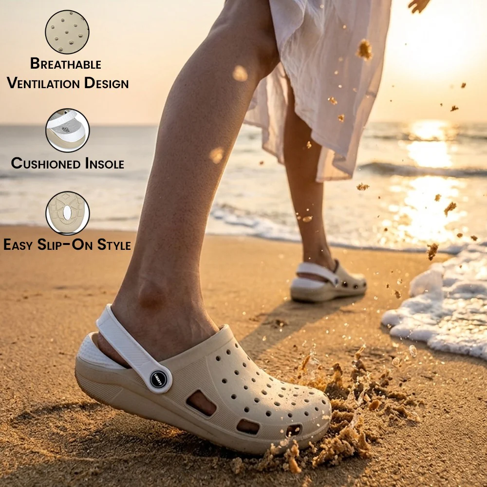 A-HA STREETVIBE Beige Casual Clogs for women by Liberty - Image 3