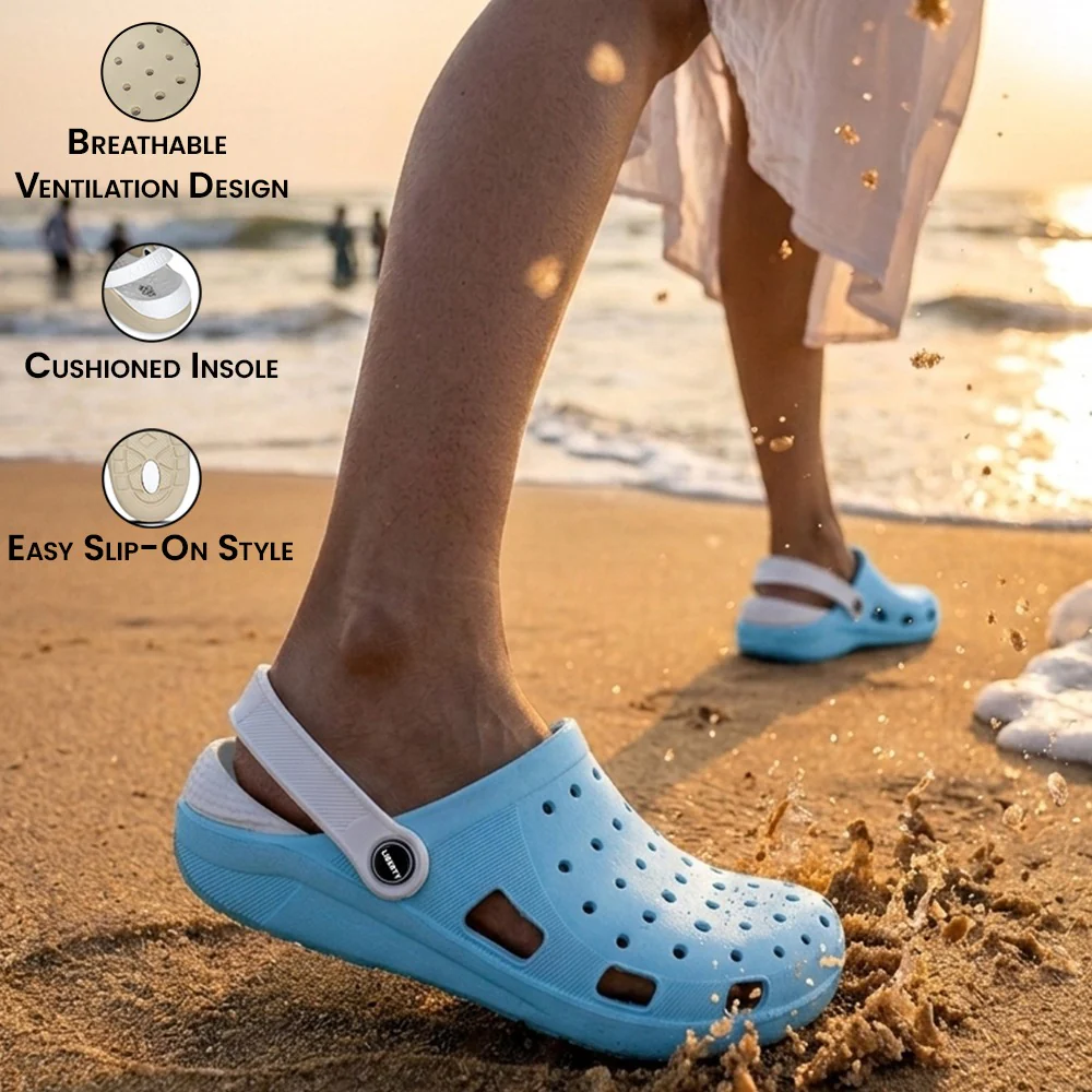 A-HA STREETVIBE Sky Blue Casual Clogs for women by Liberty - Image 3