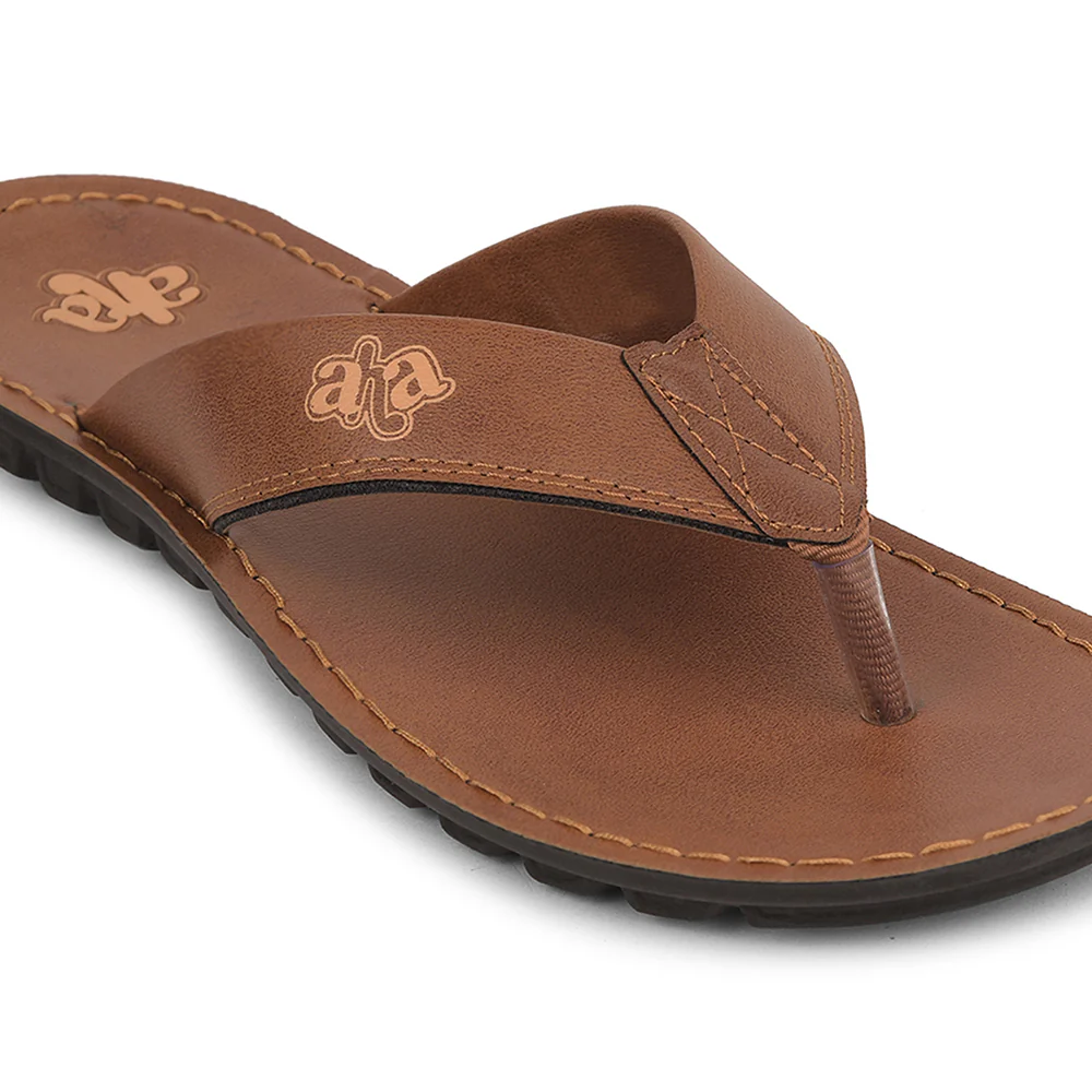 A-HA Tan Casual Slipper For Men 2137-51 By Liberty - Image 5