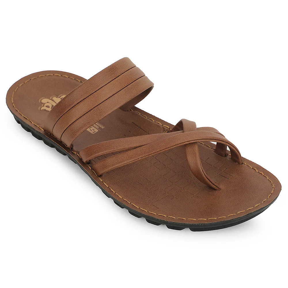 A-HA Tan Casual Slipper For Men MPU-52 By Liberty