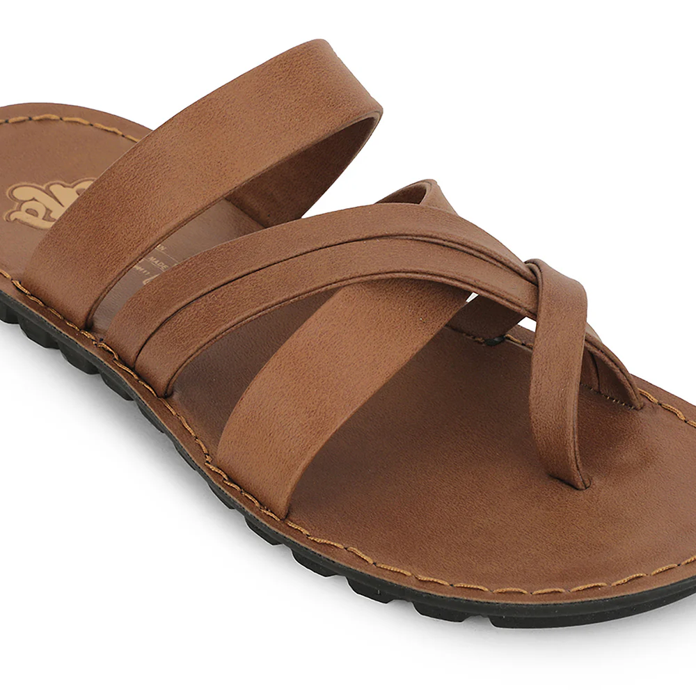 A-HA Tan Casual Slipper For Men MPU-56 By Liberty - Image 4