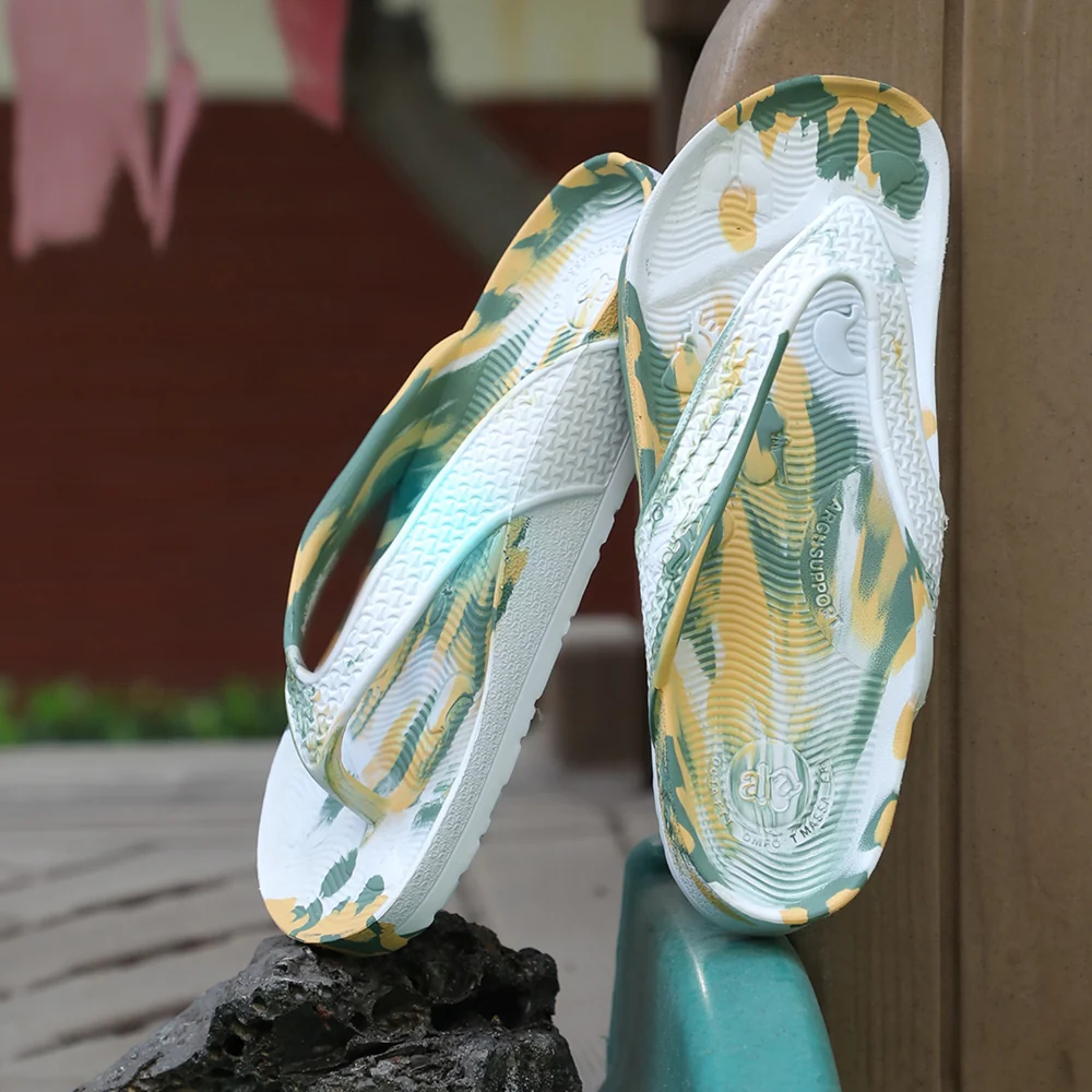 A-HA Yellow Casual Slipper For Men HAPPYFEET1 By Liberty - Image 4