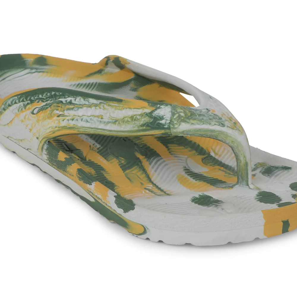 A-HA Yellow Casual Slipper For Men HAPPYFEET1 By Liberty - Image 5