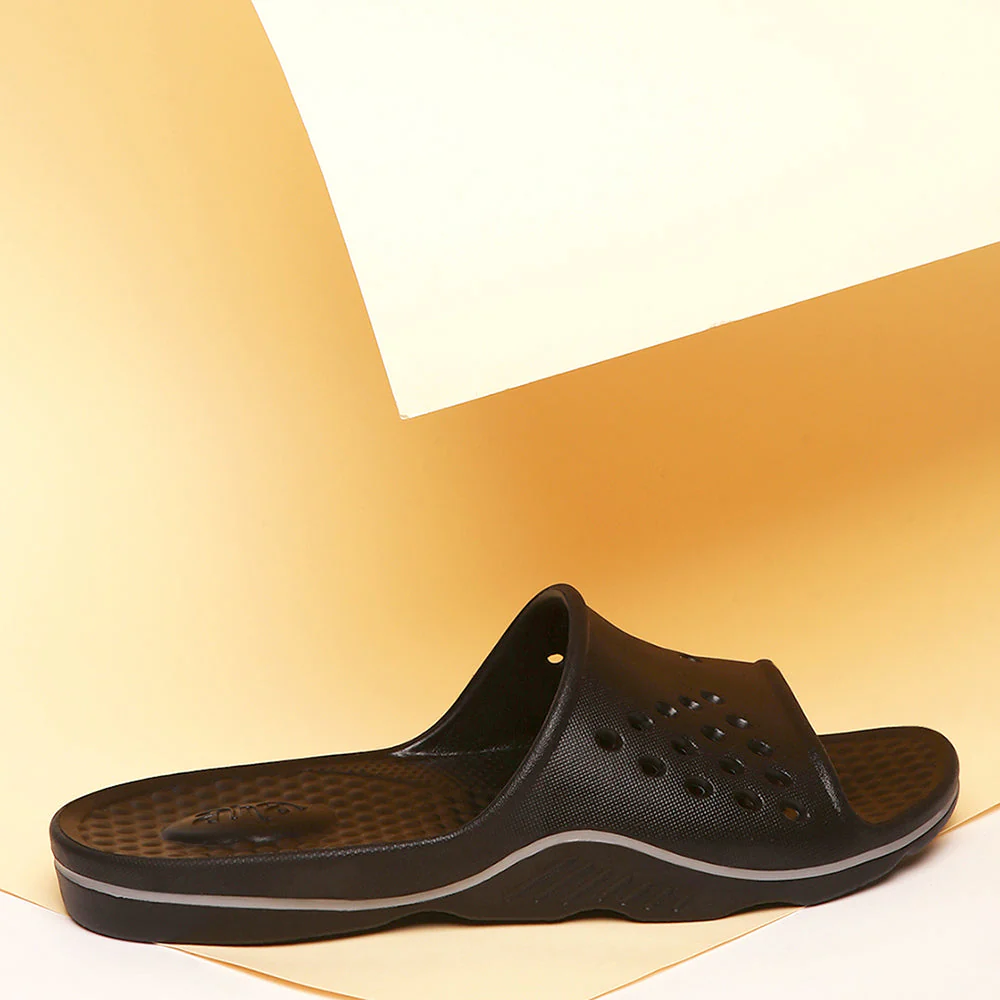 AHA (Black) Slides For Men RAMP By Liberty - Image 4