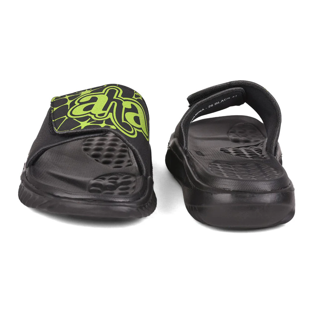 AHA (Black) Slides For Men STAMINA-26 By Liberty - Image 3