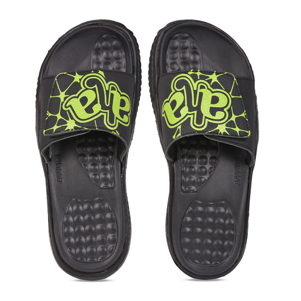 AHA (Black) Slides For Men STAMINA-26 By Liberty - Image 5