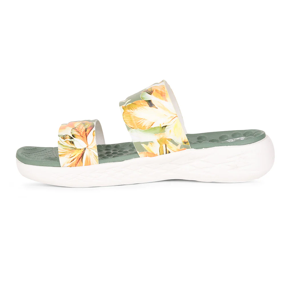 AHA Casual Olive Green Flip Flop For Women IMPACT-15 By Liberty - Image 3