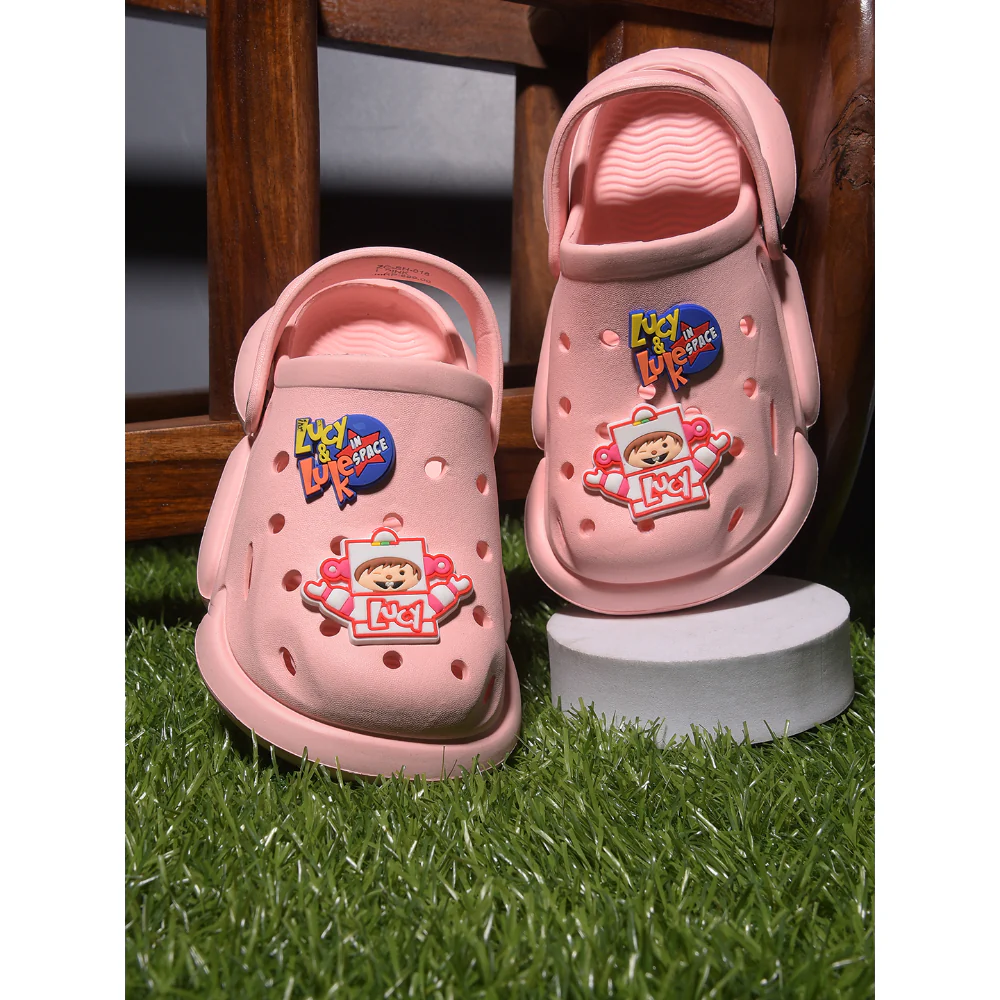 AHA Casual Light Pink Clogs For Kids ZQ-SH-018 By Liberty - Image 4