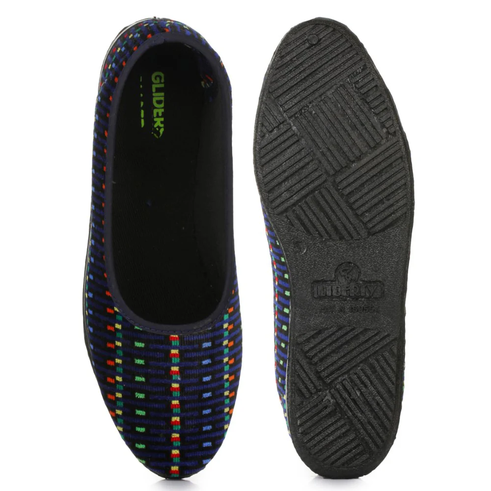 AHA Casual Non-Lacing Blue Ballerina Shoes For Women SPL. BELLY By Liberty - Image 4