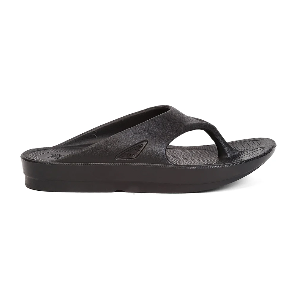 A-HA BOUNCE Black Casual Slip on Slippers for Men by Liberty - Image 2