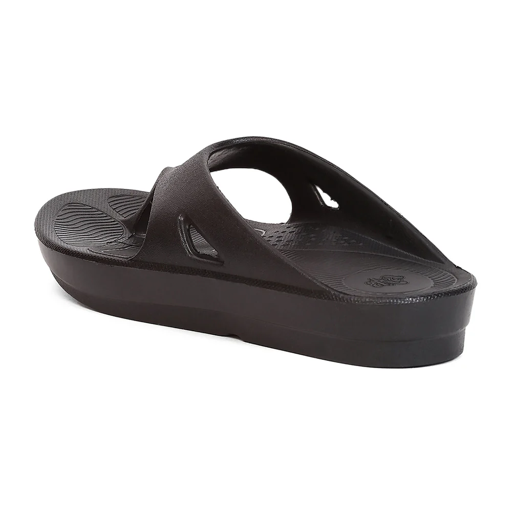 A-HA BOUNCE Black Casual Slip on Slippers for Men by Liberty - Image 3