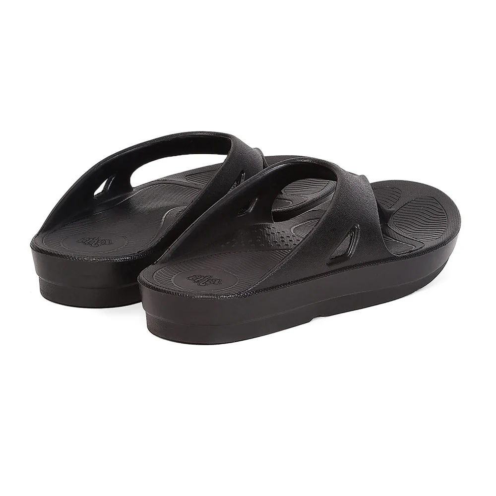 A-HA BOUNCE Black Casual Slip on Slippers for Men by Liberty - Image 7