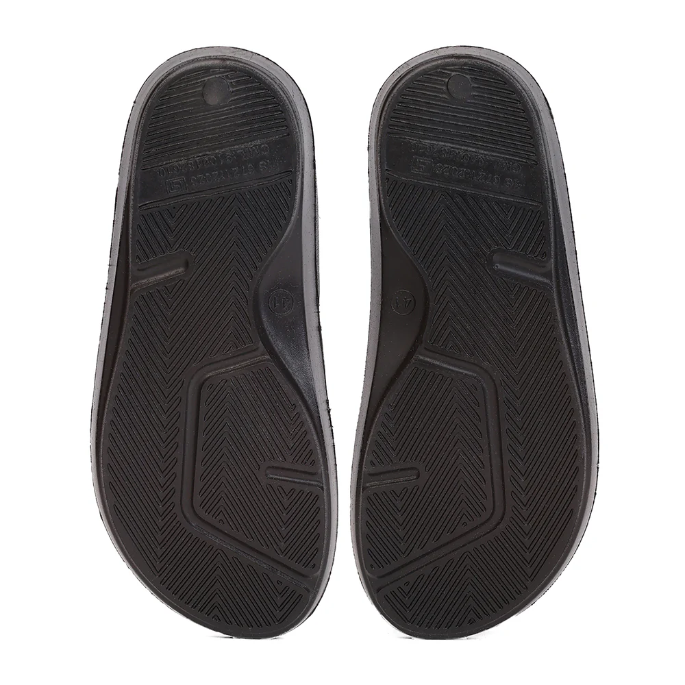 A-HA BOUNCE Black Casual Slip on Slippers for Men by Liberty - Image 9