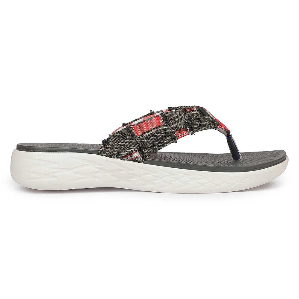 A-HA IMPACT-L37 EVA Grey Casual Slippers for women By Liberty - Image 2