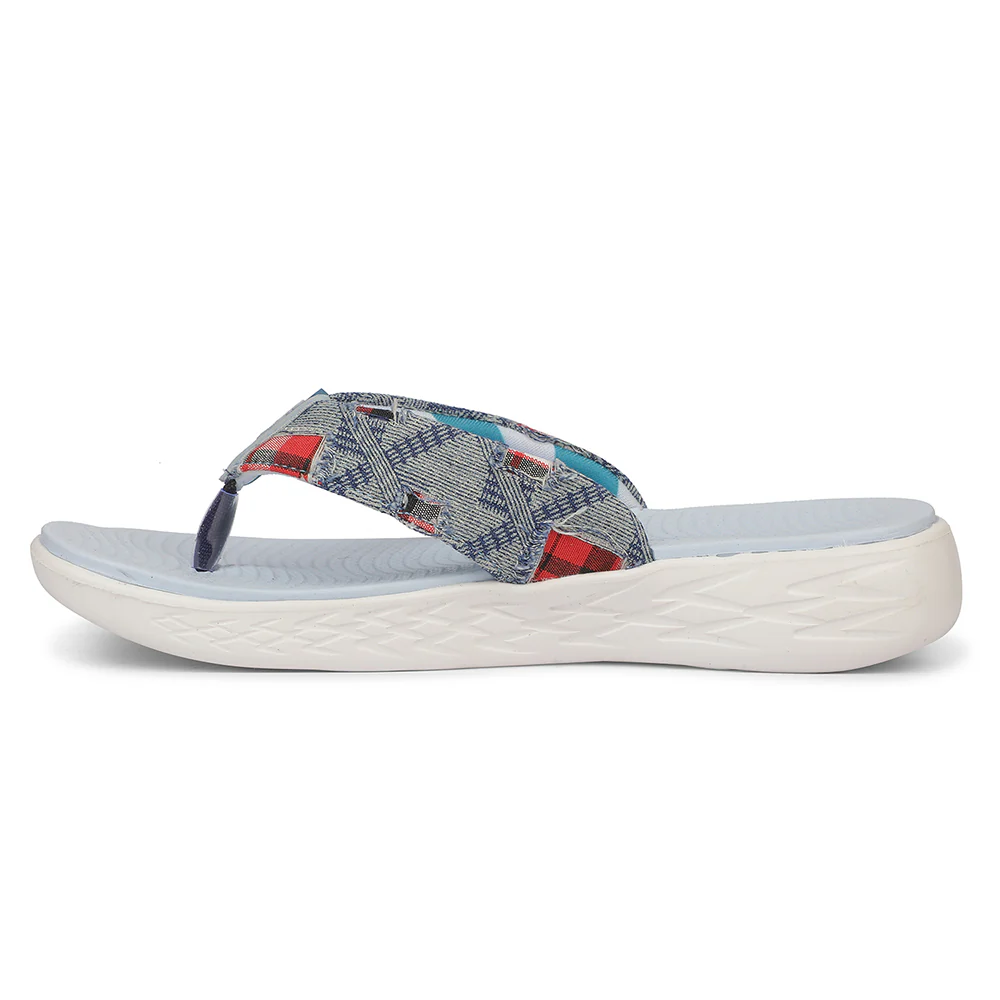 A-HA IMPACT-L37 EVA Royal Blue Casual Slippers for women By Liberty - Image 5