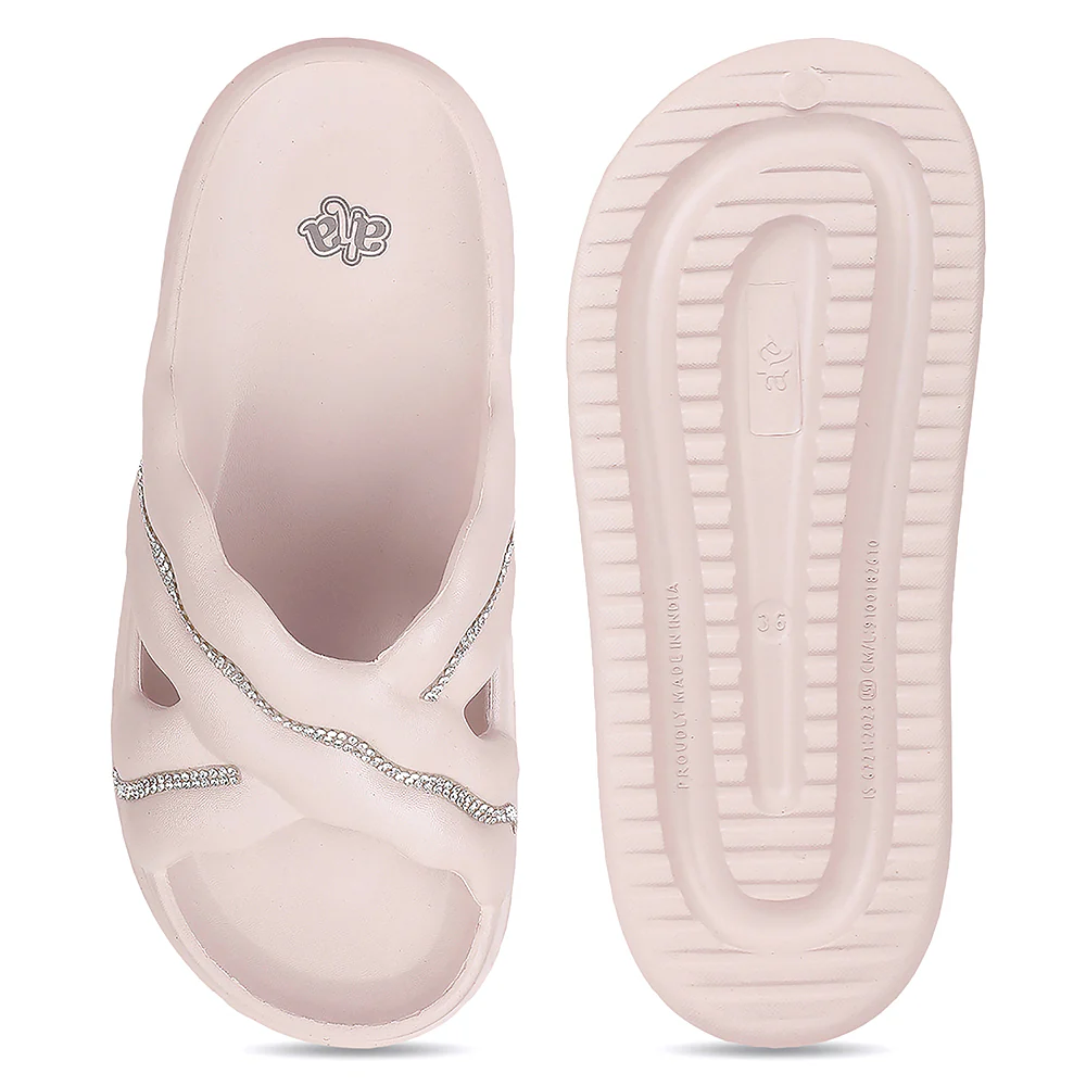 A-HA RESTWALK Peach Casual Slides For Women By Liberty - Image 6