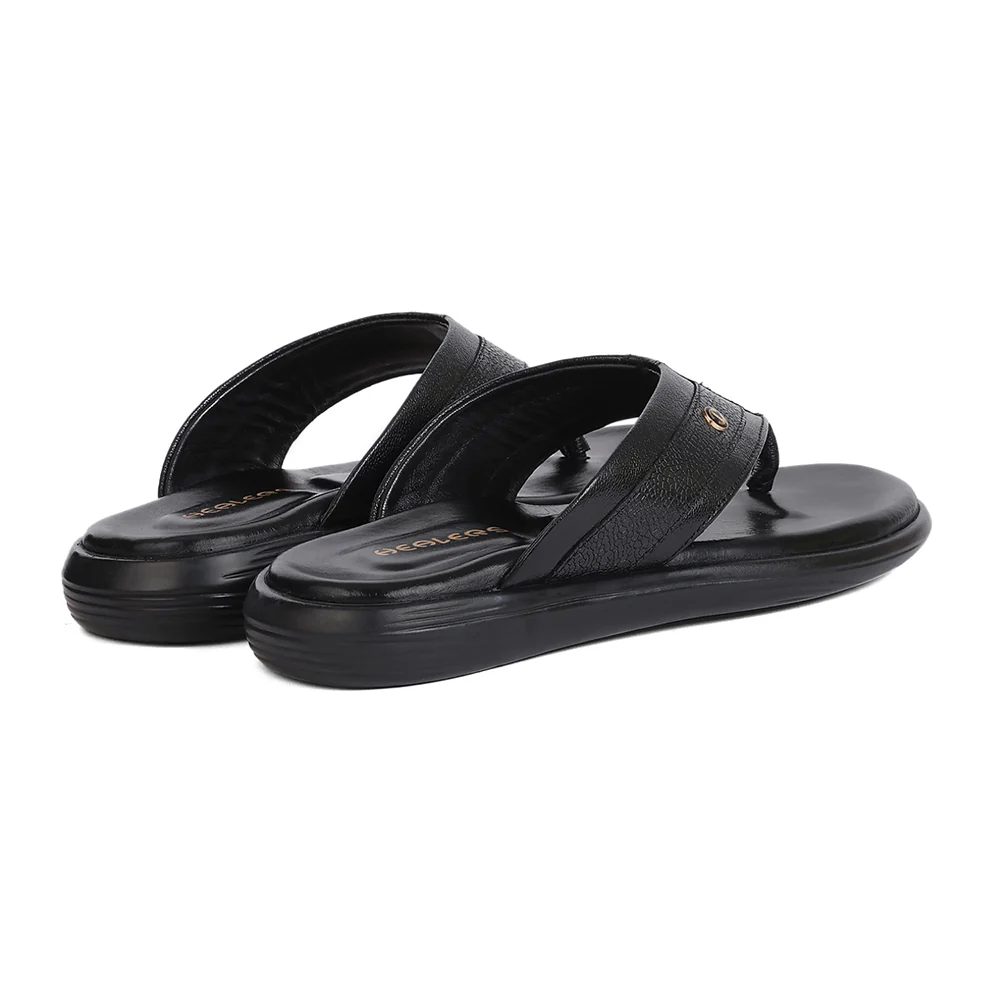 Healers LEBRON-1 Black Casual Slip on Slippers for Men by Liberty - Image 7