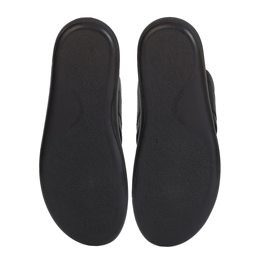 Healers LEBRON-1 Black Casual Slip on Slippers for Men by Liberty - Image 9