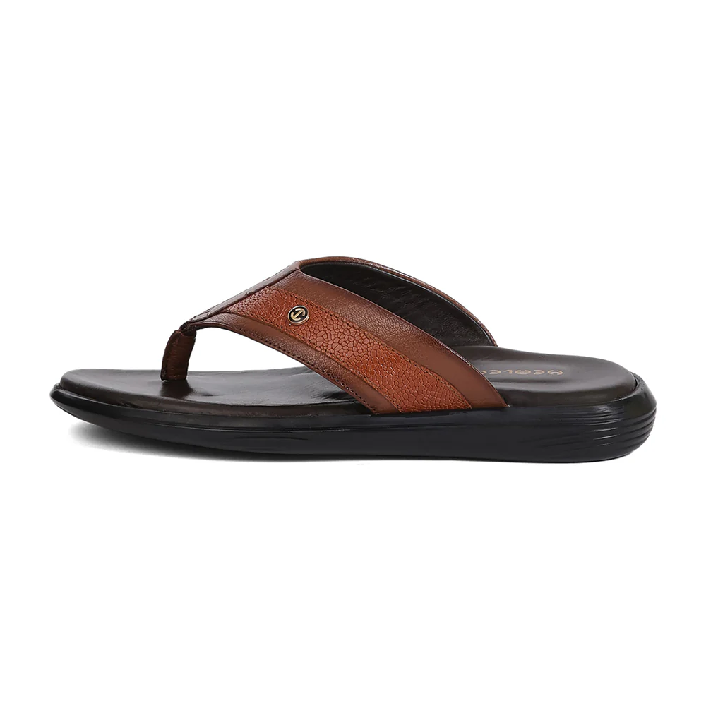 Healers LEBRON-1 Tan Casual Slip on Slippers for Men by Liberty - Image 6
