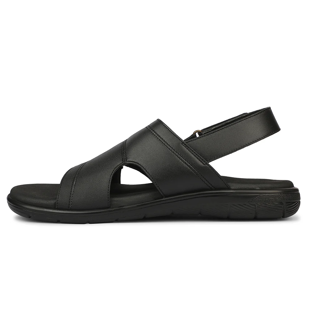 Healers MDG-1 Everyday Comfort Black Formal Sandal for Men by Liberty - Image 5