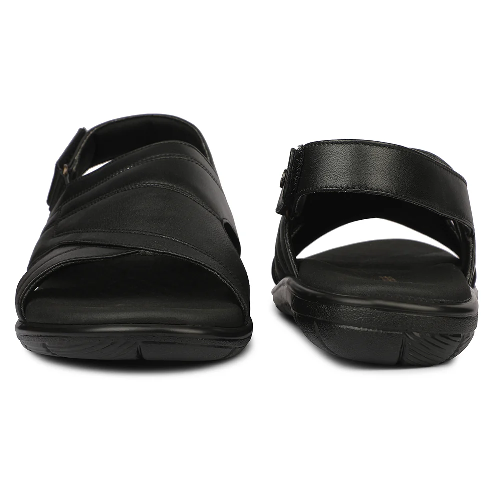 Healers MDG-1 Everyday Comfort Black Formal Sandal for Men by Liberty - Image 6