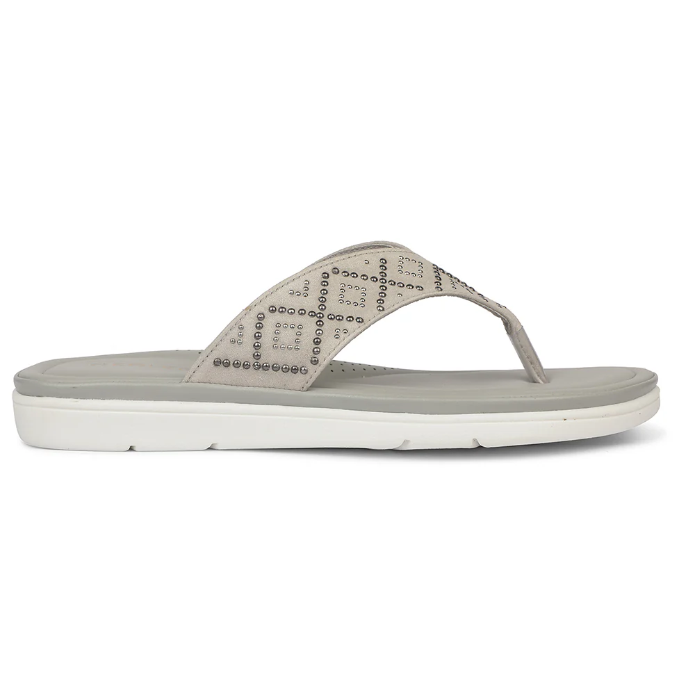 Healers MDG-17 Party Edit Grey Casual Slippers for women By Liberty - Image 2