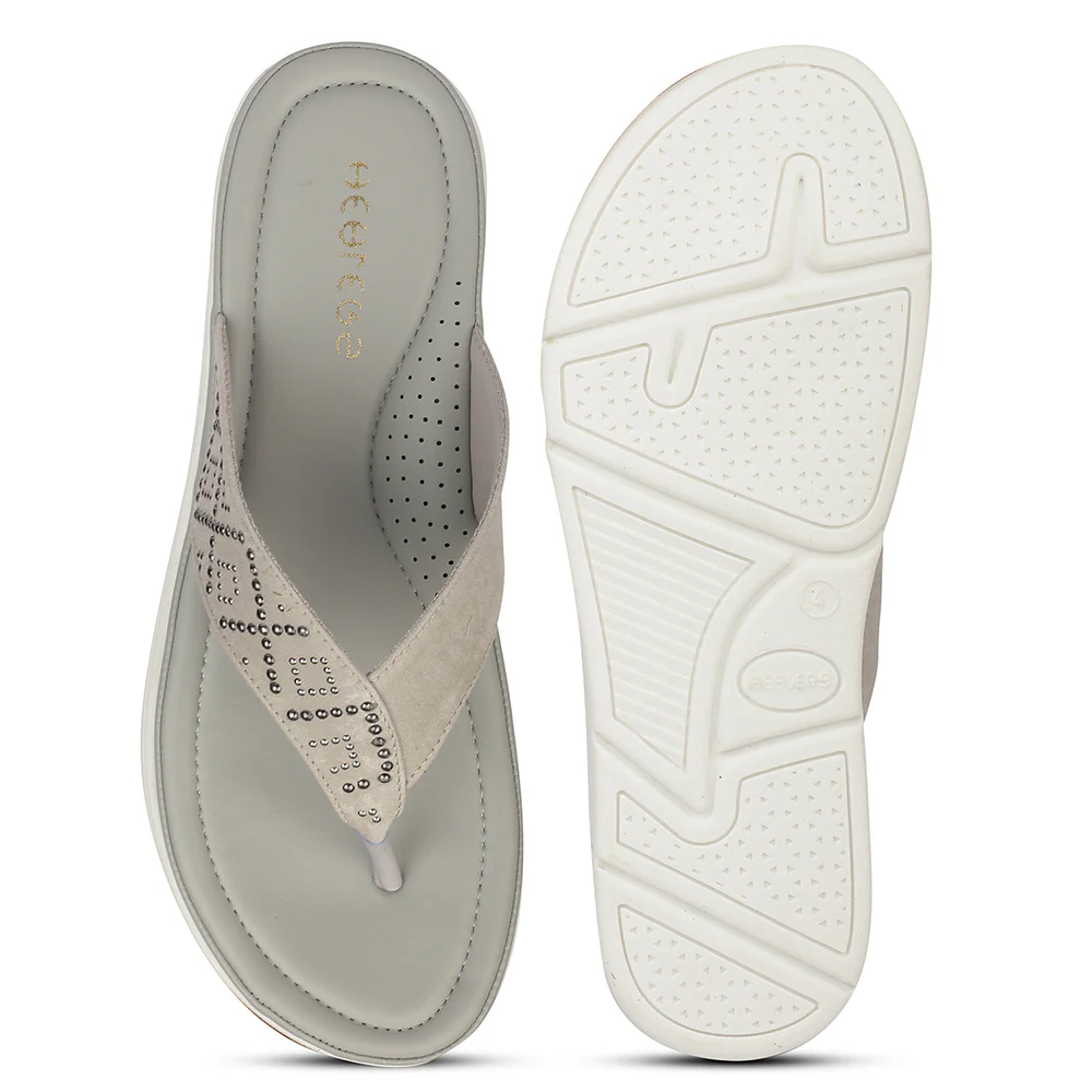 Healers MDG-17 Party Edit Grey Casual Slippers for women By Liberty - Image 4