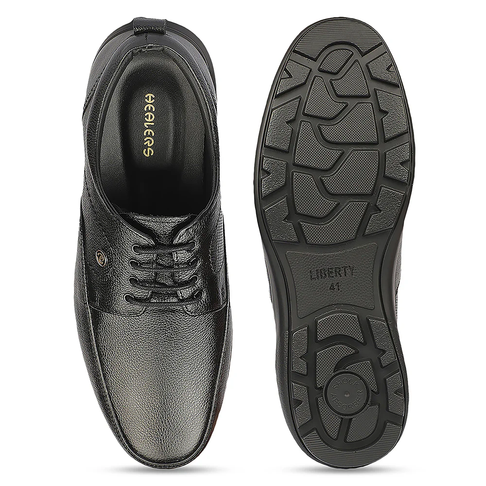 Healers OML-3 Office Edit Black Formal Lacing Debry Shoes for Men By Liberty - Image 4