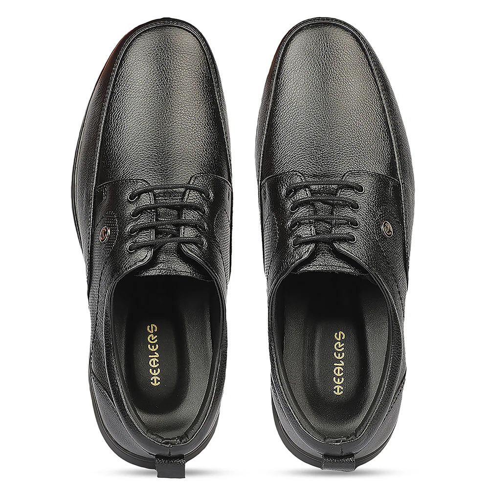 Healers OML-3 Office Edit Black Formal Lacing Debry Shoes for Men By Liberty - Image 8