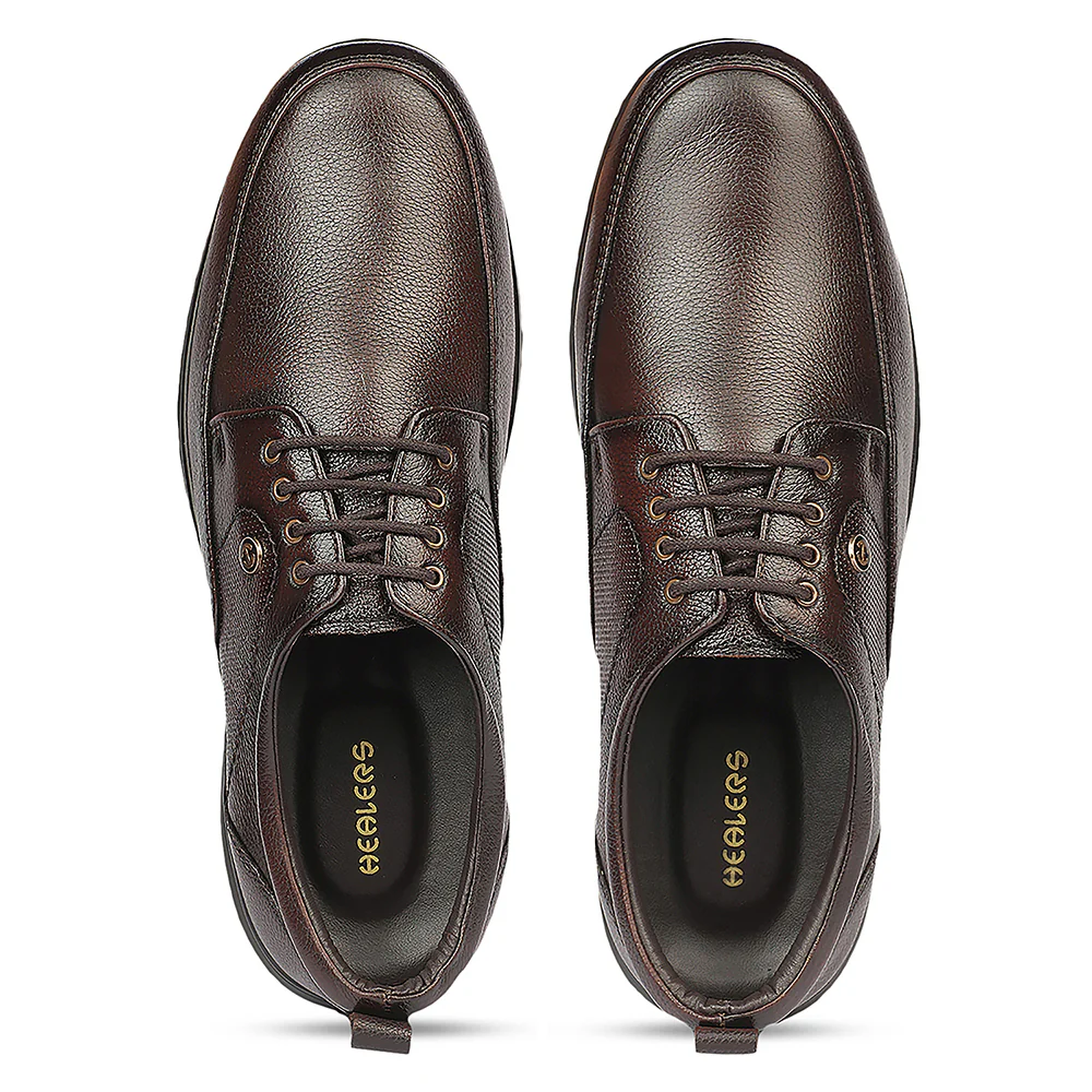 Healers OML-3 Office Edit Brown Formal Lacing Debry Shoes for Men By Liberty - Image 8