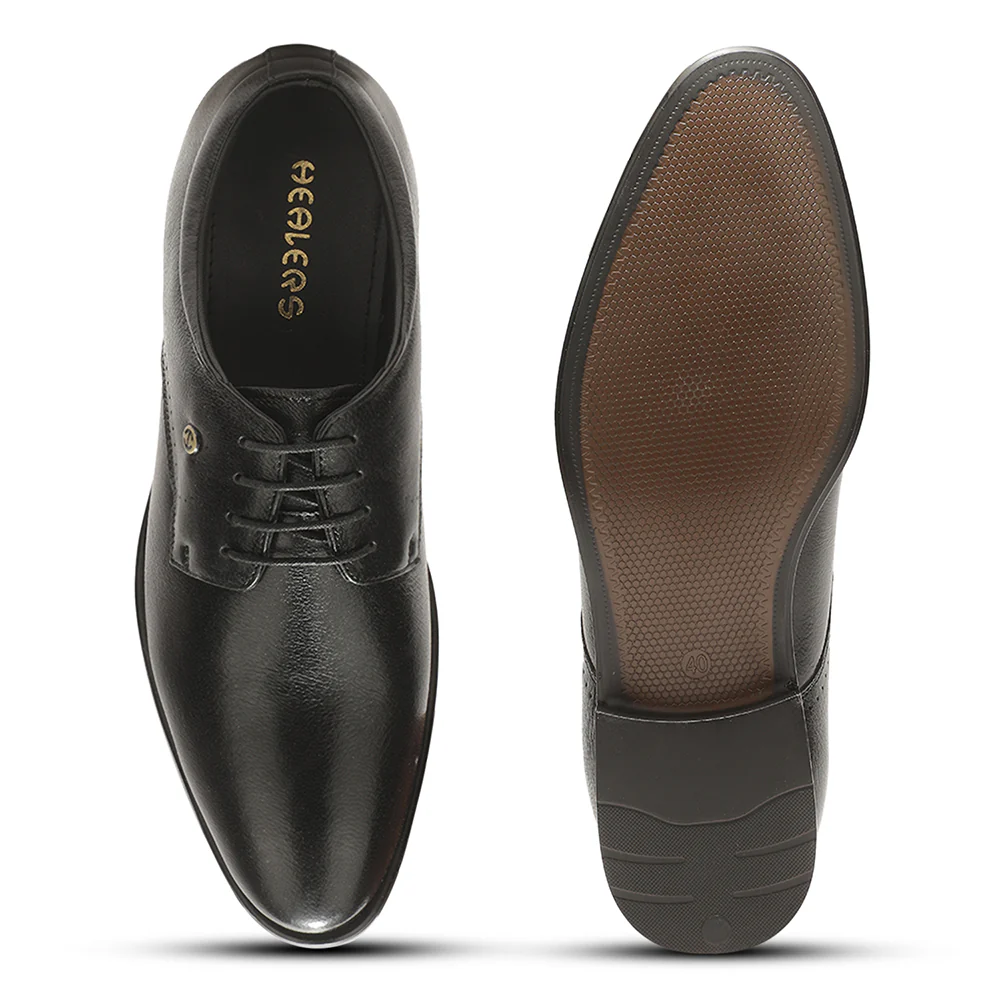 Healers SCL-16 Black Formal Lacing Debry Shoes for Men By Liberty - Image 5