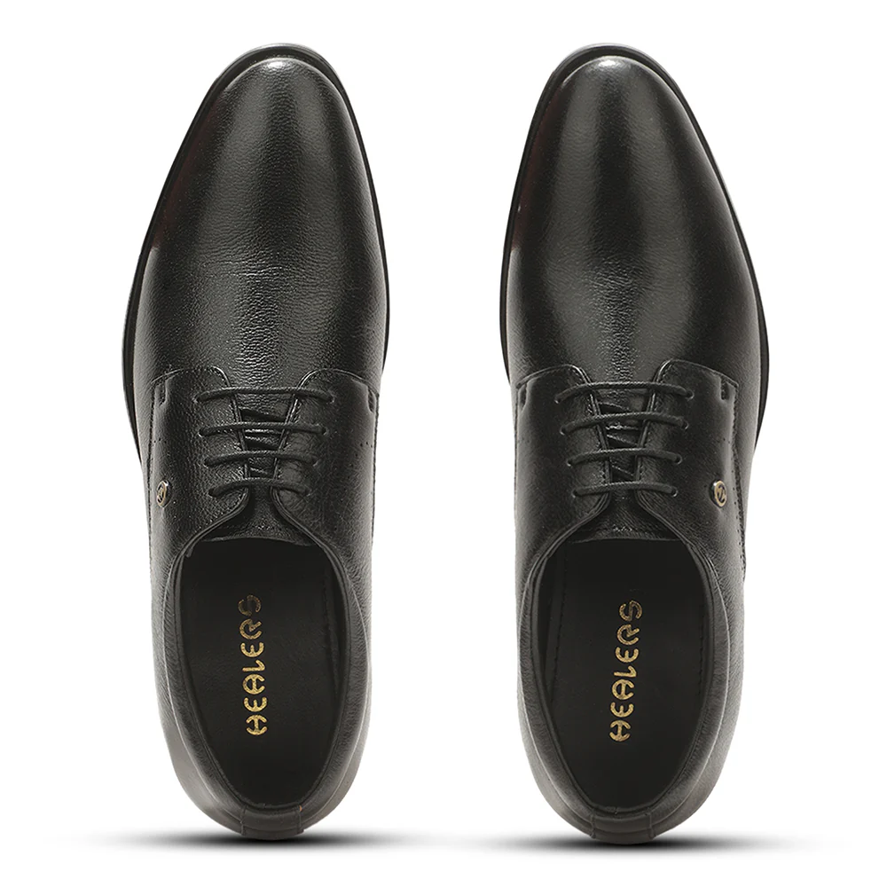 Healers SCL-16 Black Formal Lacing Debry Shoes for Men By Liberty - Image 9