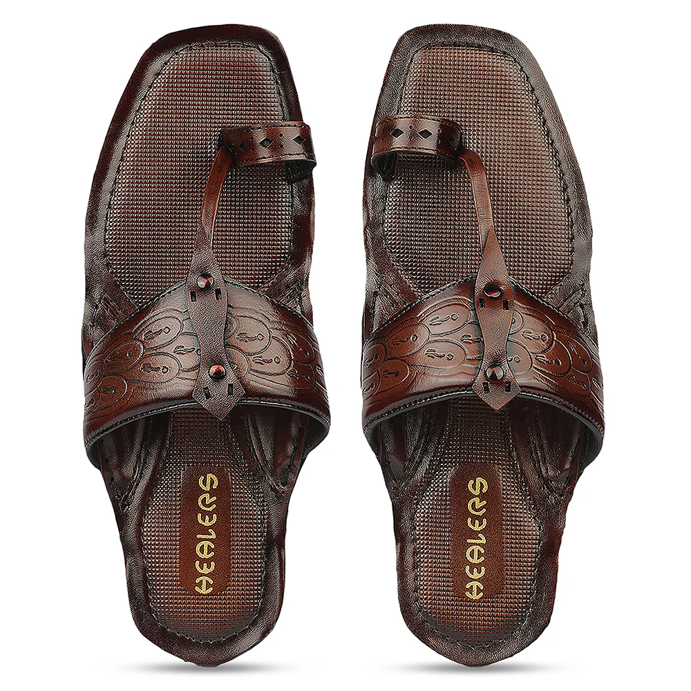Healers VAL-7 Celebration Edit Men's Tan Casual Slip-On Slippers by Liberty - Image 8
