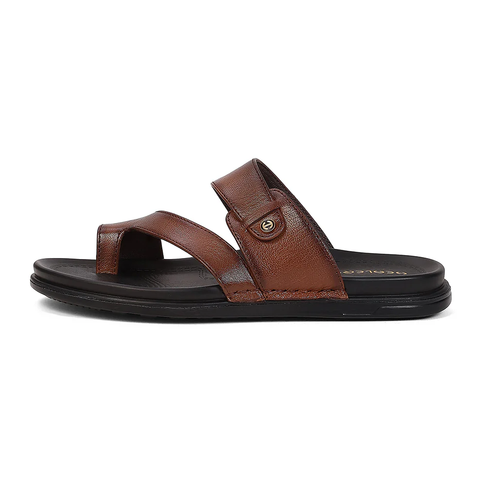Healers WONDER-10 Tan Formal Slip on Slippers for Men By Liberty - Image 6
