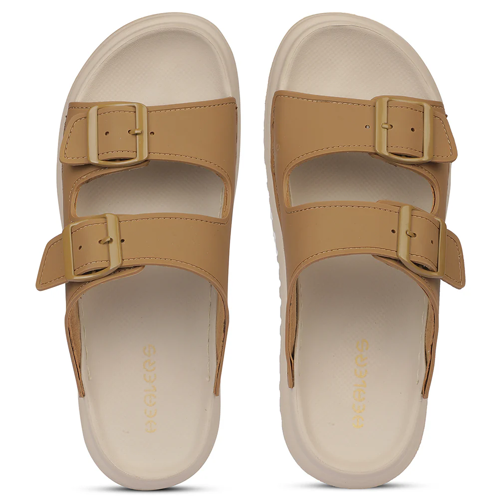 Healers ZQ-DMSL-07 Everday Comfort Tan Casual Slipn on Slippers for women by Liberty - Image 7