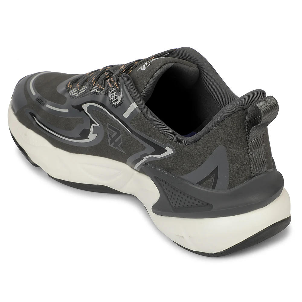 LEAP7X GLADIATOR Dark Grey Sports Running Shoes for Men By Liberty - Image 3