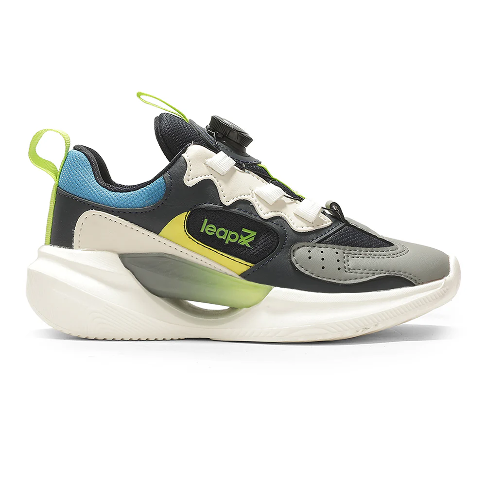 Leap7x Grey Sports Non Lacing Running Shoes For Kids GAMEON-1 By Liberty - Image 3