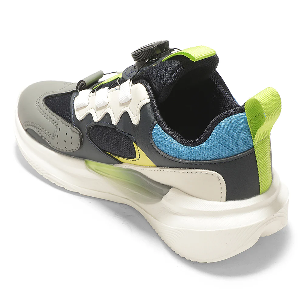 Leap7x Grey Sports Non Lacing Running Shoes For Kids GAMEON-1 By Liberty - Image 4