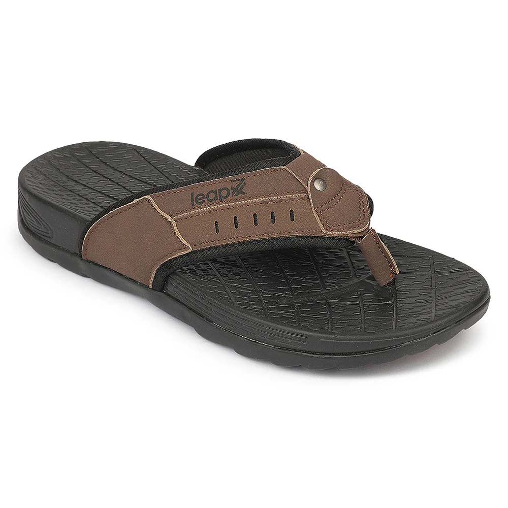 Leap7X VELOCITY-1 EVA Brown Casual Slippers for Men by Liberty