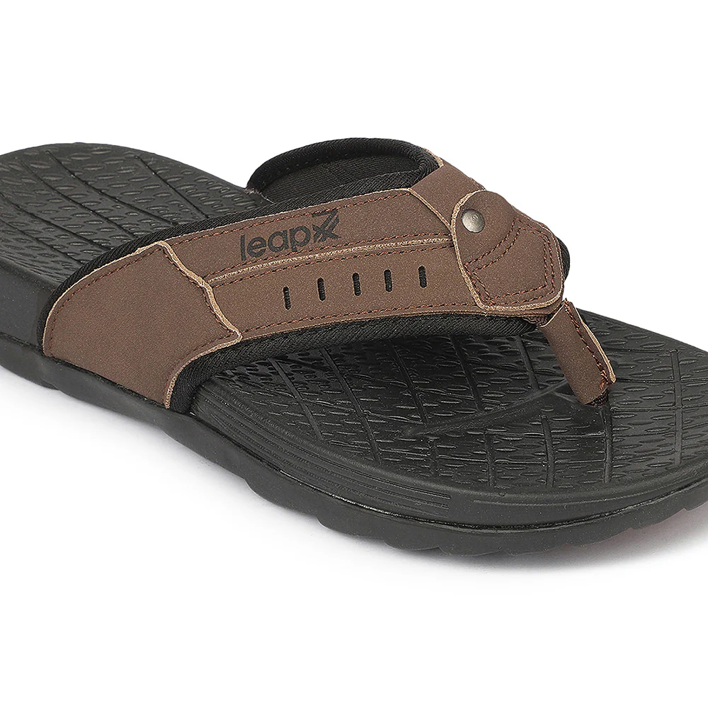 Leap7X VELOCITY-1 EVA Brown Casual Slippers for Men by Liberty - Image 5