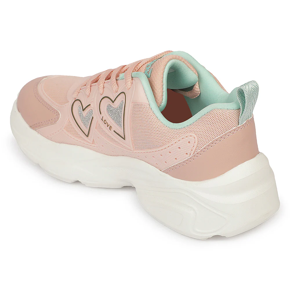 Leap7X WALTER-1L Peach Sports Non lacing Walking Shoes for Kids by Liberty - Image 3