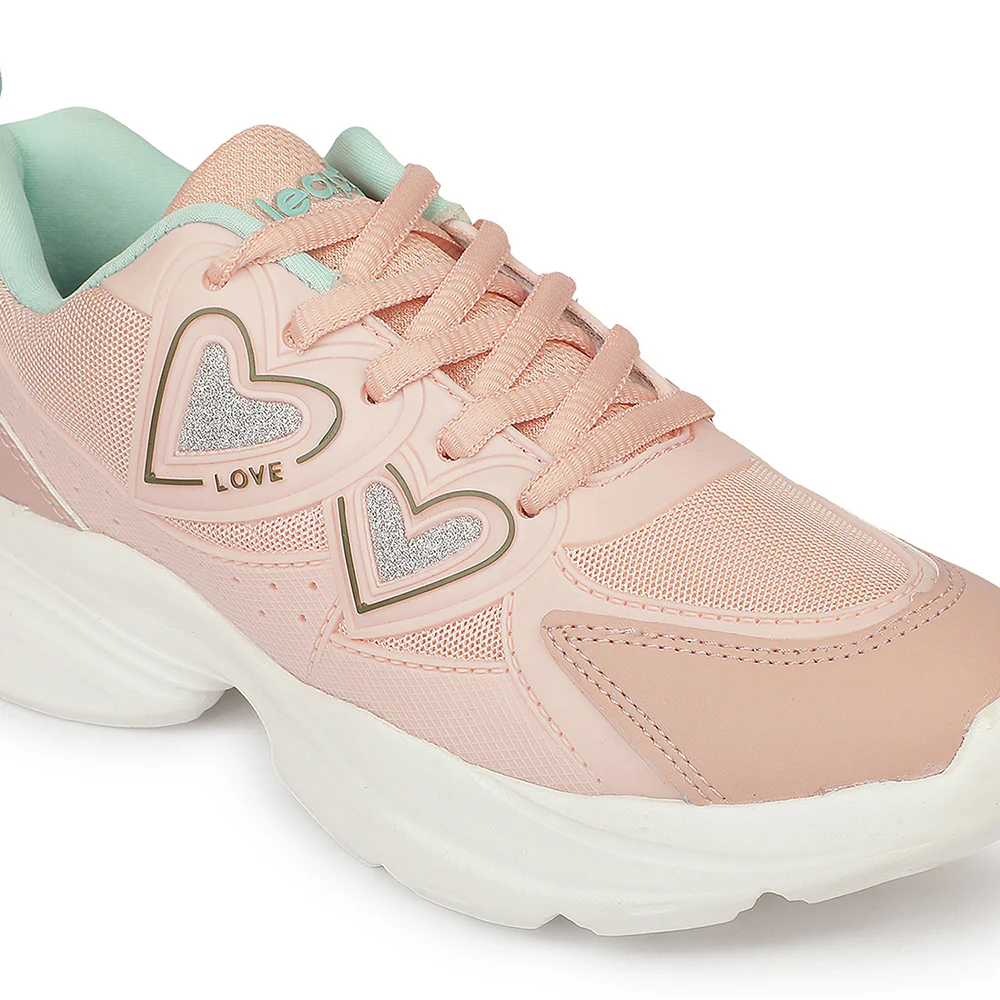 Leap7X WALTER-1L Peach Sports Non lacing Walking Shoes for Kids by Liberty - Image 5