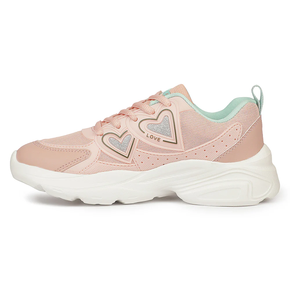 Leap7X WALTER-1L Peach Sports Non lacing Walking Shoes for Kids by Liberty - Image 6