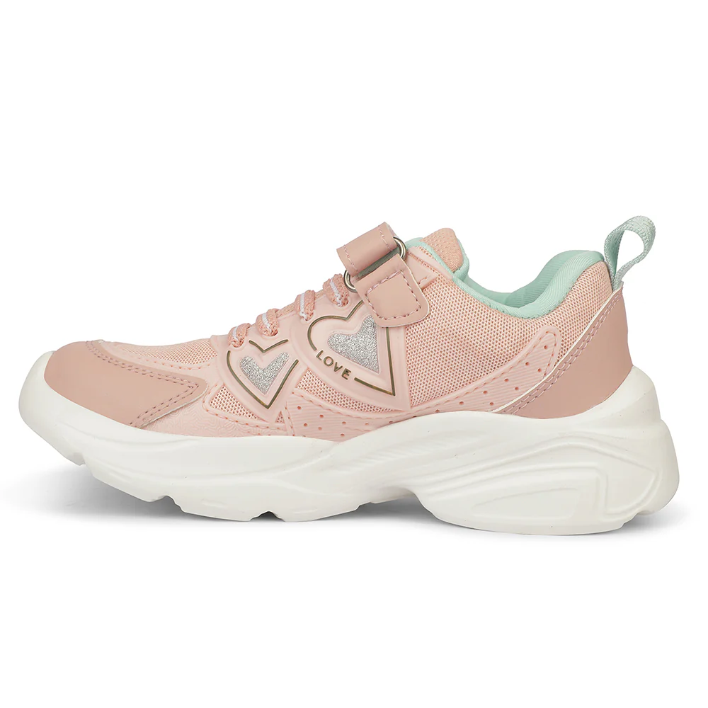 Leap7X WALTER-1V Peach Sports Non Lacing Walking Shoes for Kids by Liberty - Image 2