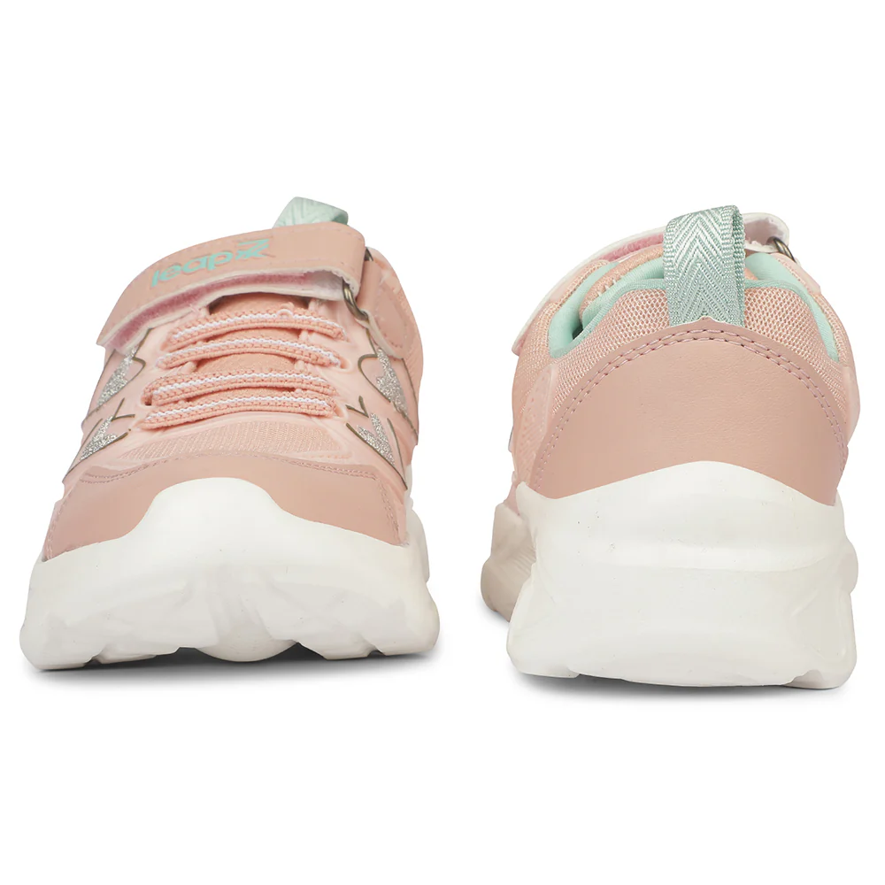 Leap7X WALTER-1V Peach Sports Non Lacing Walking Shoes for Kids by Liberty - Image 3