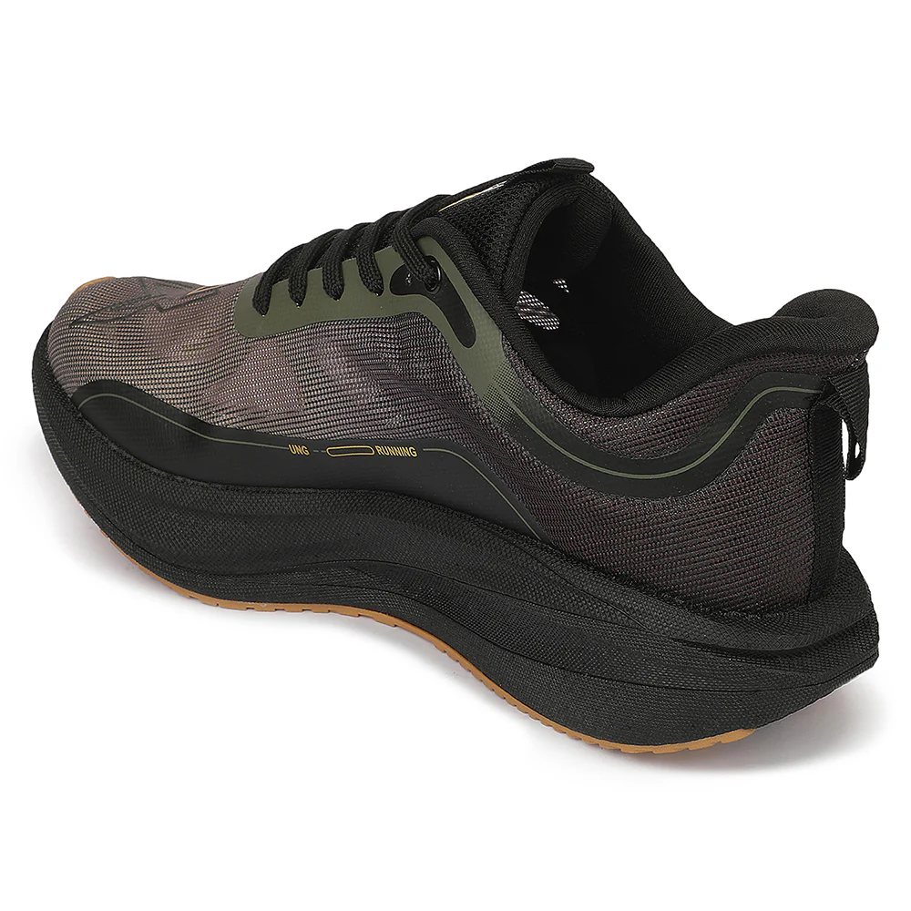 Leap7X ZLP-XM-19 Olive Green Sports Lacing Running Shoes for Men By Liberty - Image 3