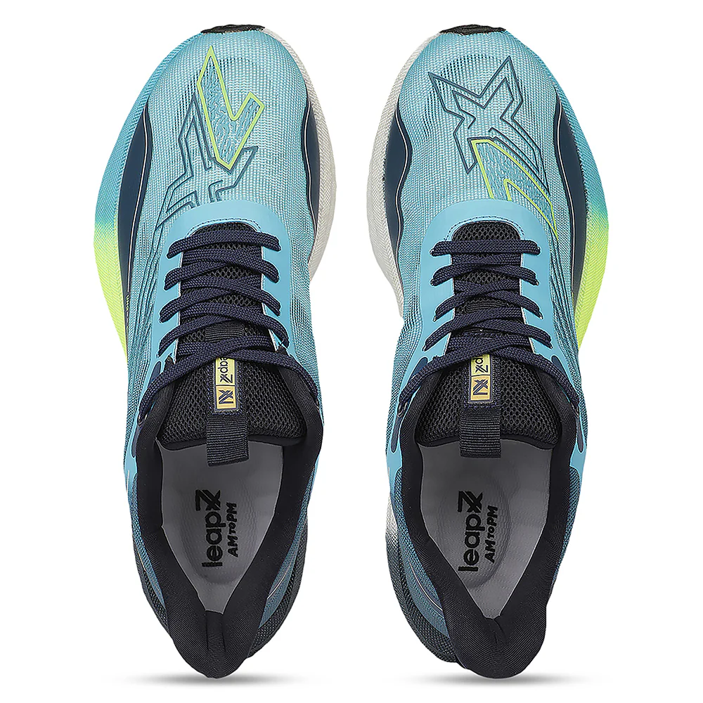 Leap7X ZLP-XM-19 Sea Green Sports Lacing Running Shoes for Men By Liberty - Image 8